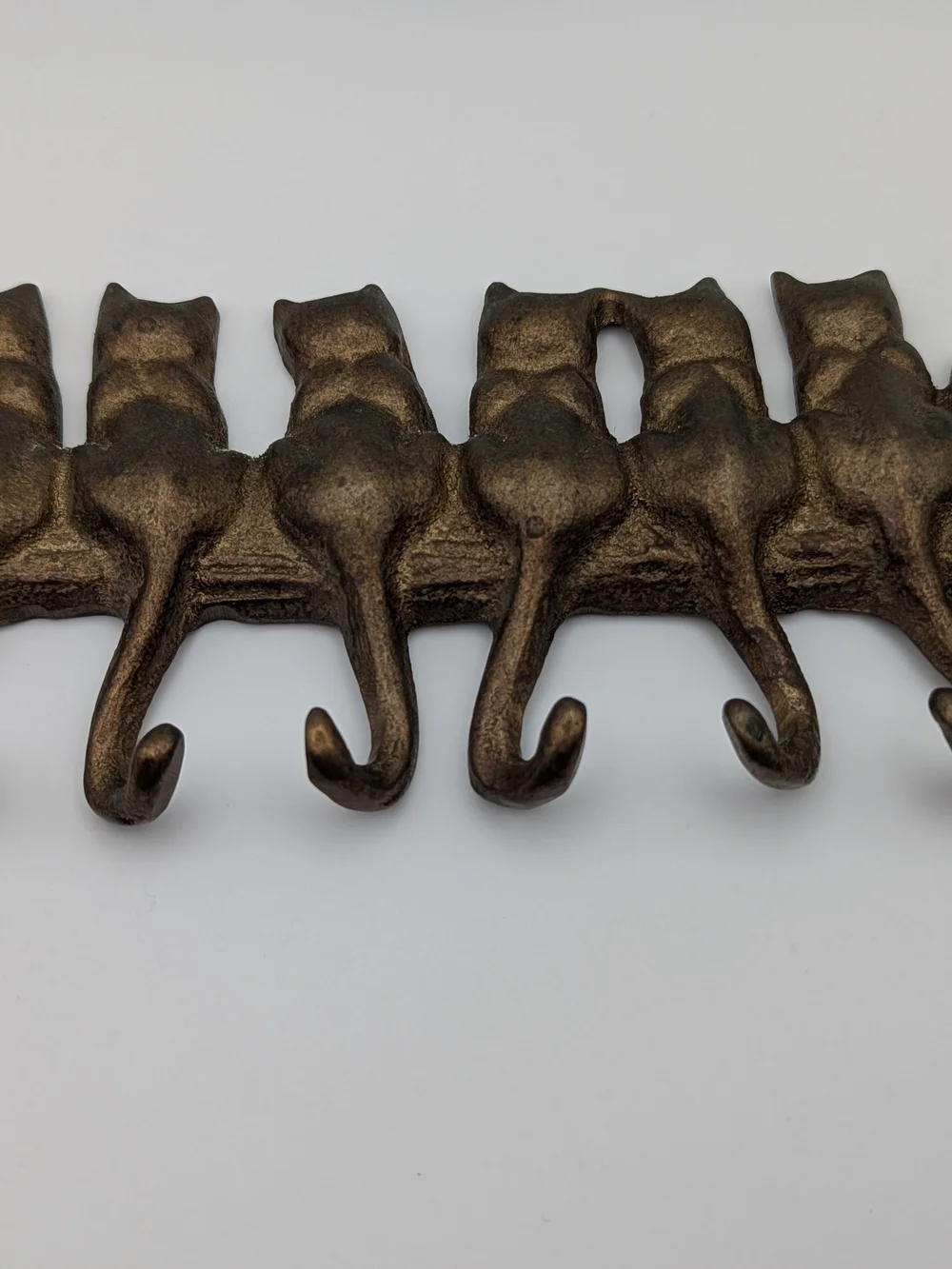 Solid Brass SPI Home Seven Cat Key Hook - Picture 3 of 8